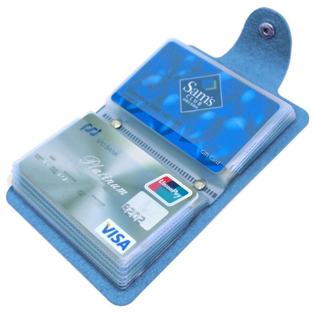 4071 Soft Leather Credit Card Holder & Bank Card Case with 24 Durable